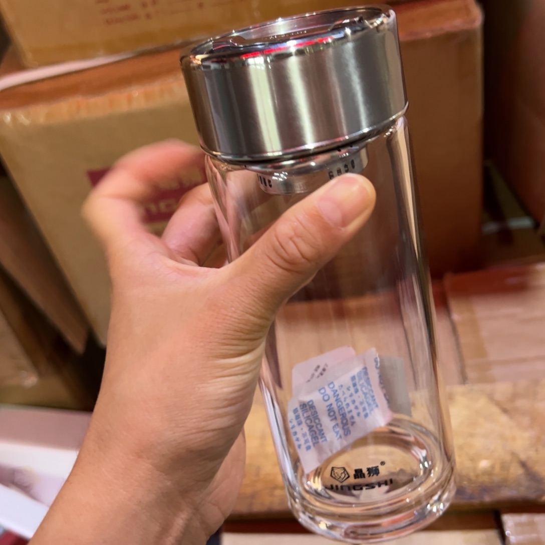 晶单层烫手玻璃杯460玻璃杯本色提环