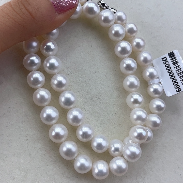 淡水珍珠颈饰银S925镶嵌➕9-10冷白高品