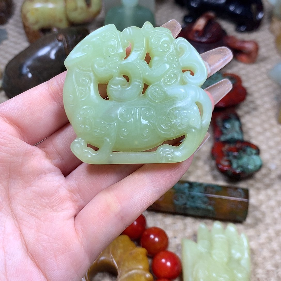 白玉菩提吊坠挂件