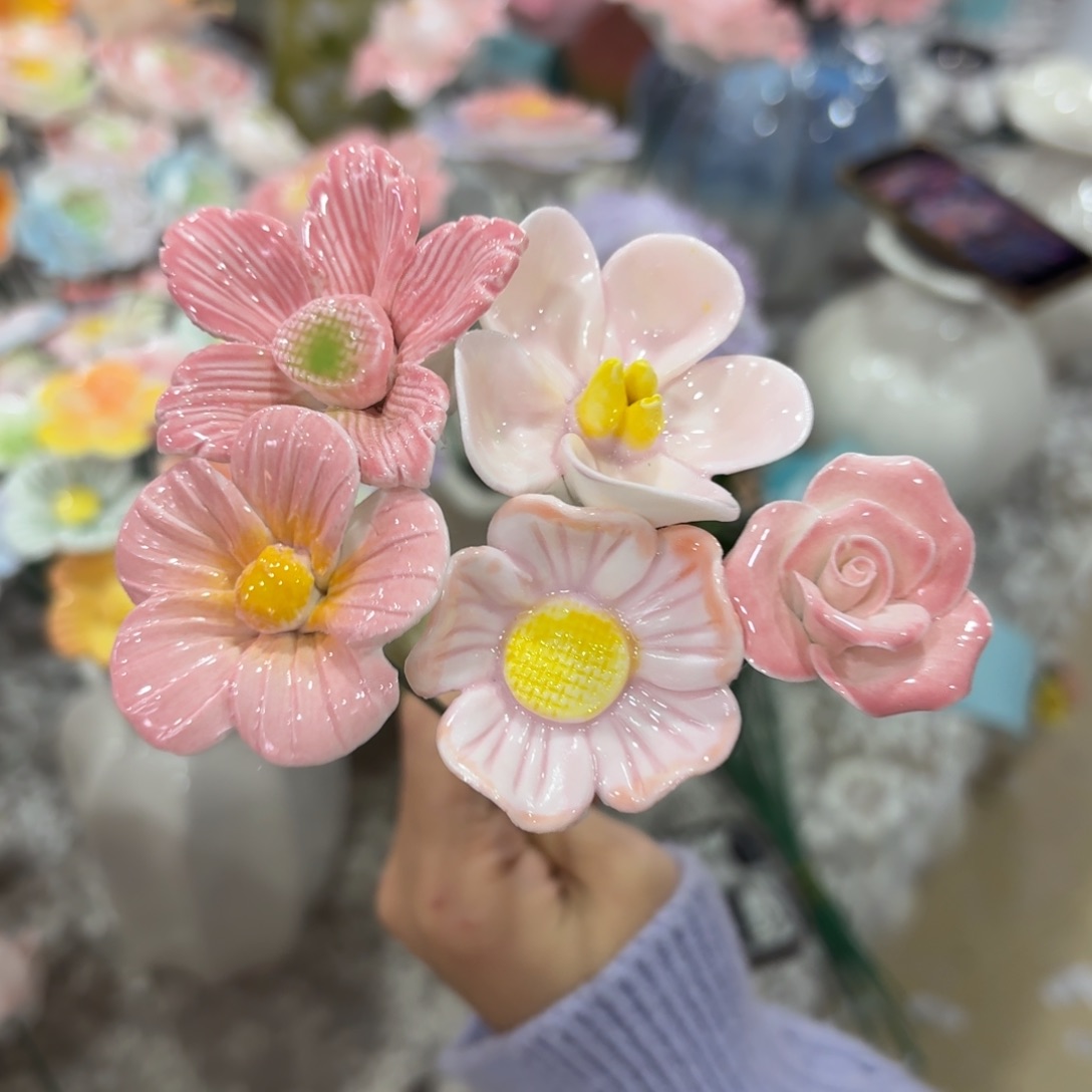 陶瓷花拍满20元发货，退款拉黑