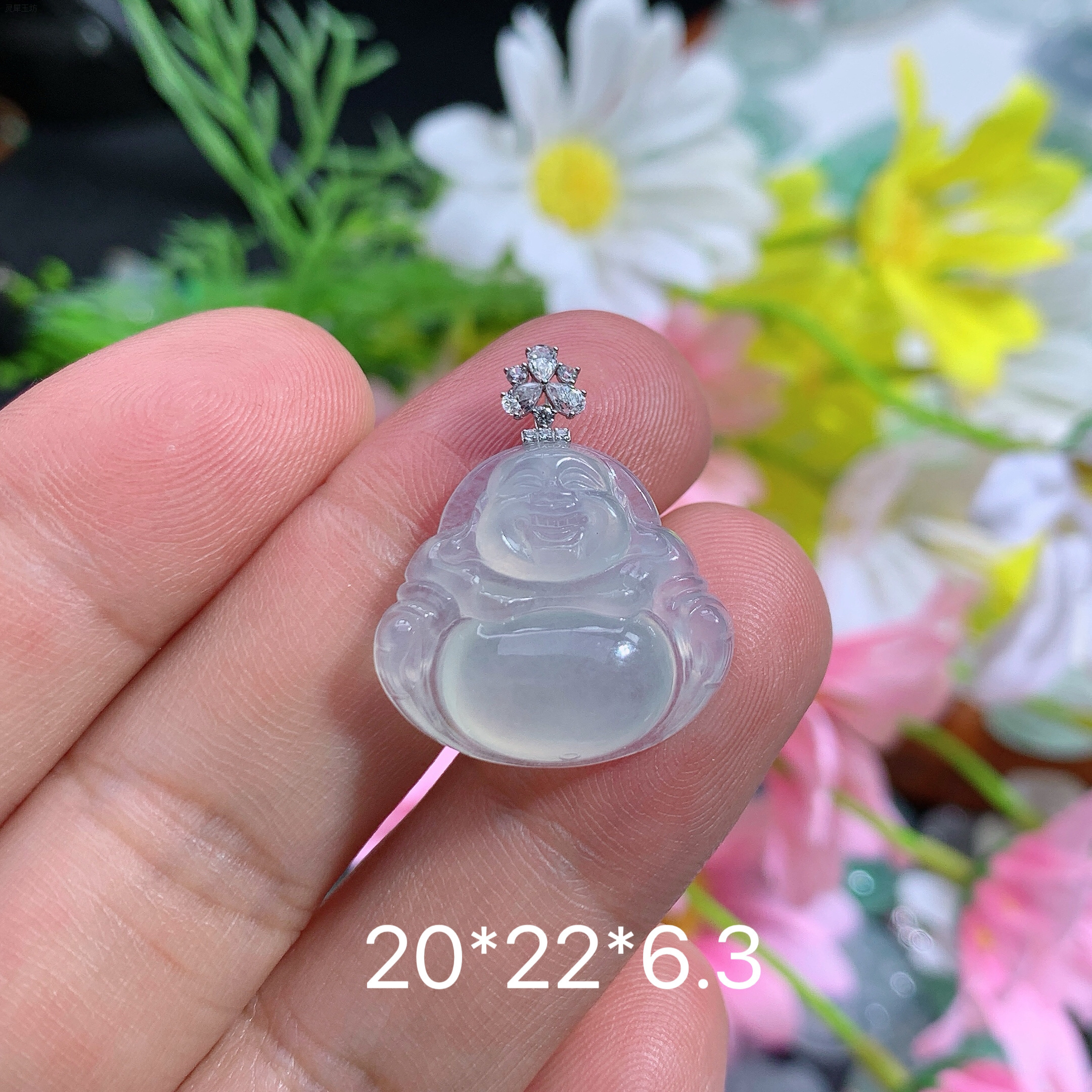 缅甸翡翠A货冰种佛公吊坠刘时尚宝宝镶嵌上等翡翠佛公玉佛气质女