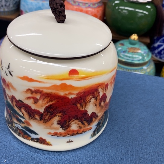 瓷片陶瓷茶叶罐密封罐