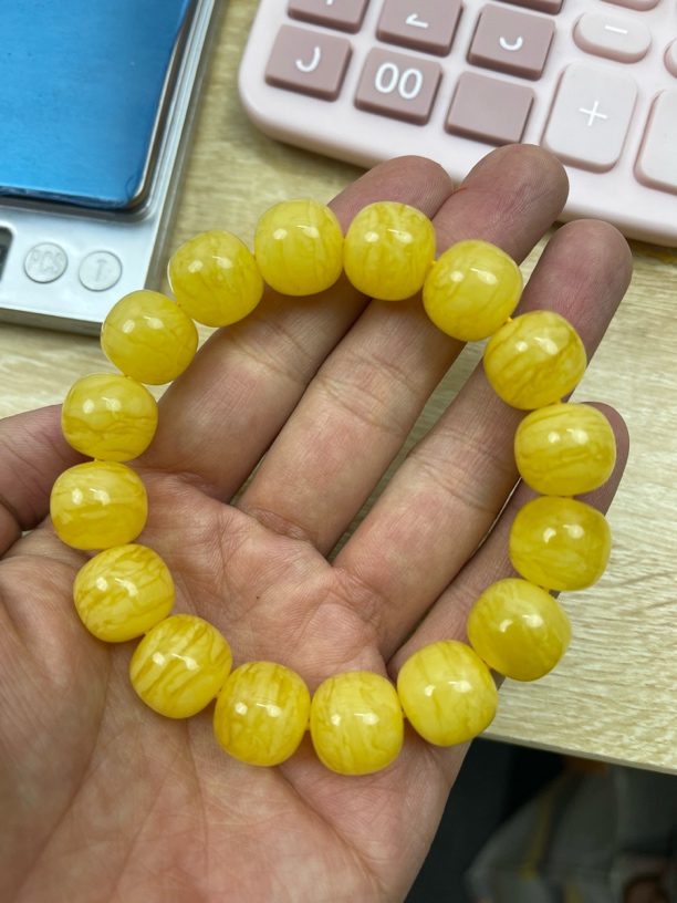 天然琥珀蜜蜡手串