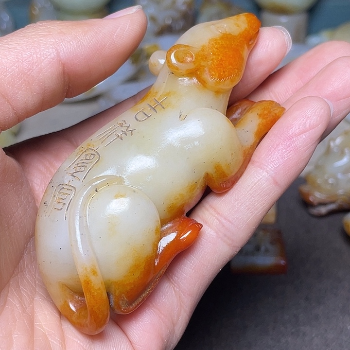 淡***常和田玉未镶嵌挂件