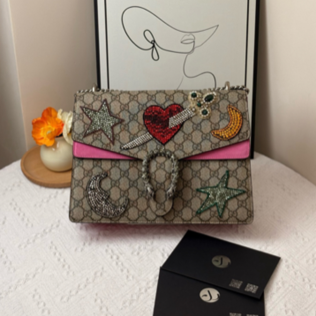 95新 GUCCI/古驰 酒神大号 限定闪钻/JW4828