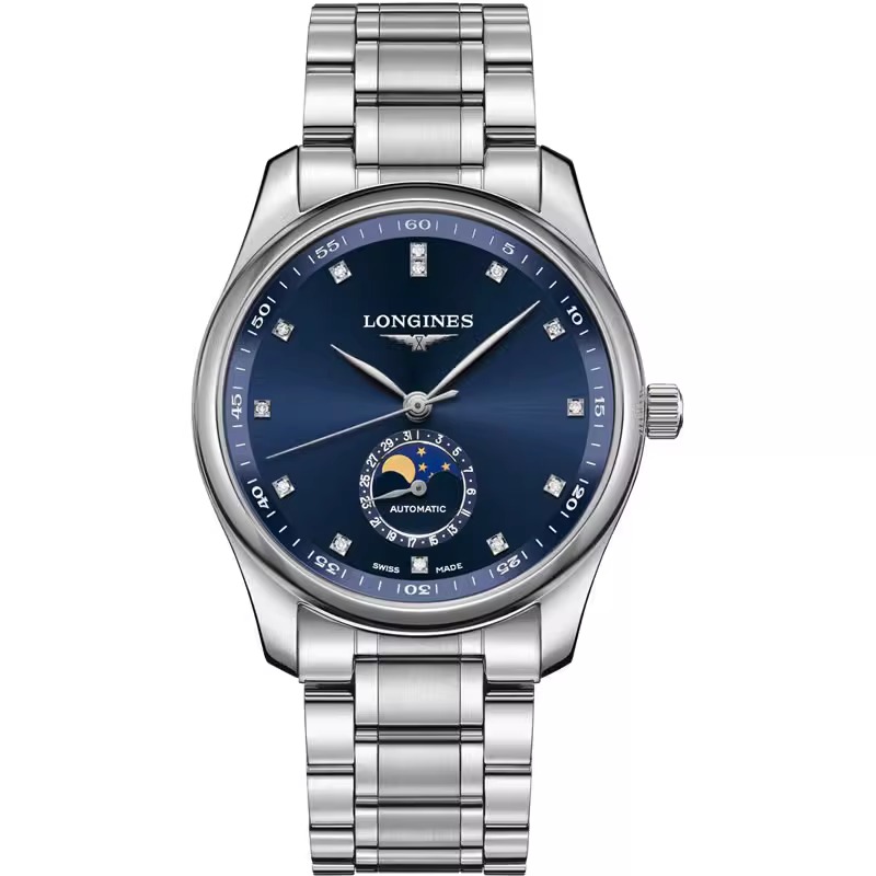 99新 Longines/浪琴 名匠909/机械/蓝盘钻刻/表径40mm/男士腕表