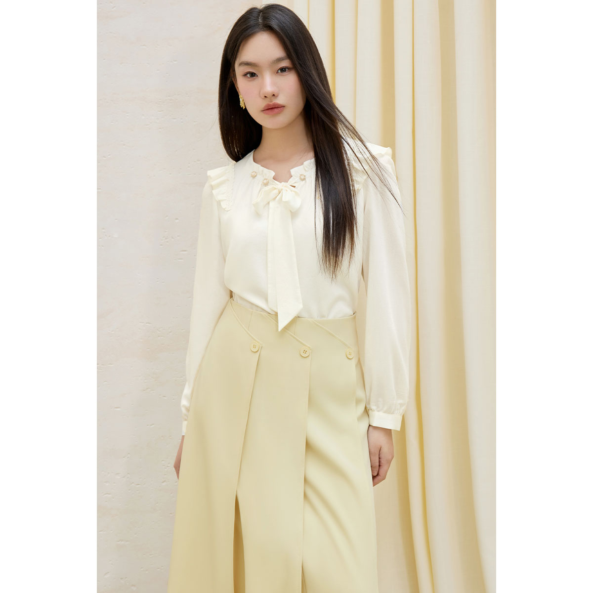 独束微胖大码欧若风气质优雅小衫胖M宽松显瘦上衣衬衫25DS81181