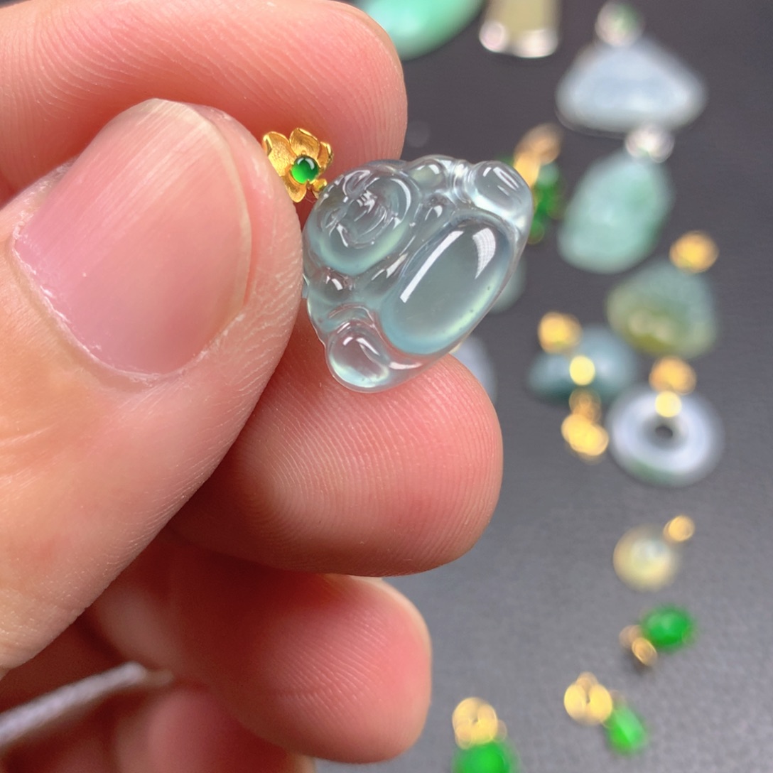 【闪购商品】翡翠18K金镶嵌颈饰翡翠