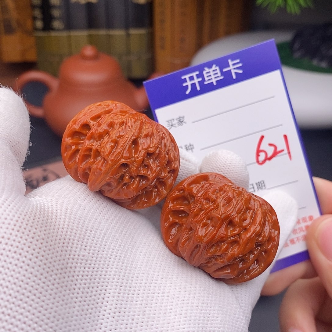 文玩核桃把件40磨盘621