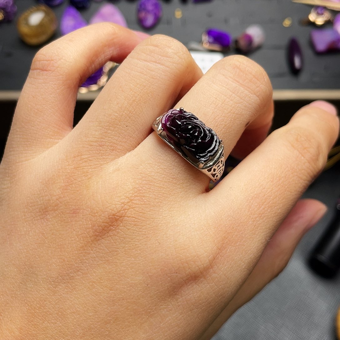 苏纪石（舒俱来）戒指银S925镶嵌