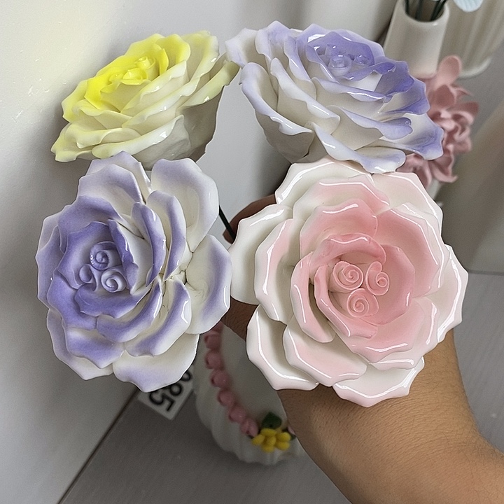 陶瓷陶瓷材料加工4朵