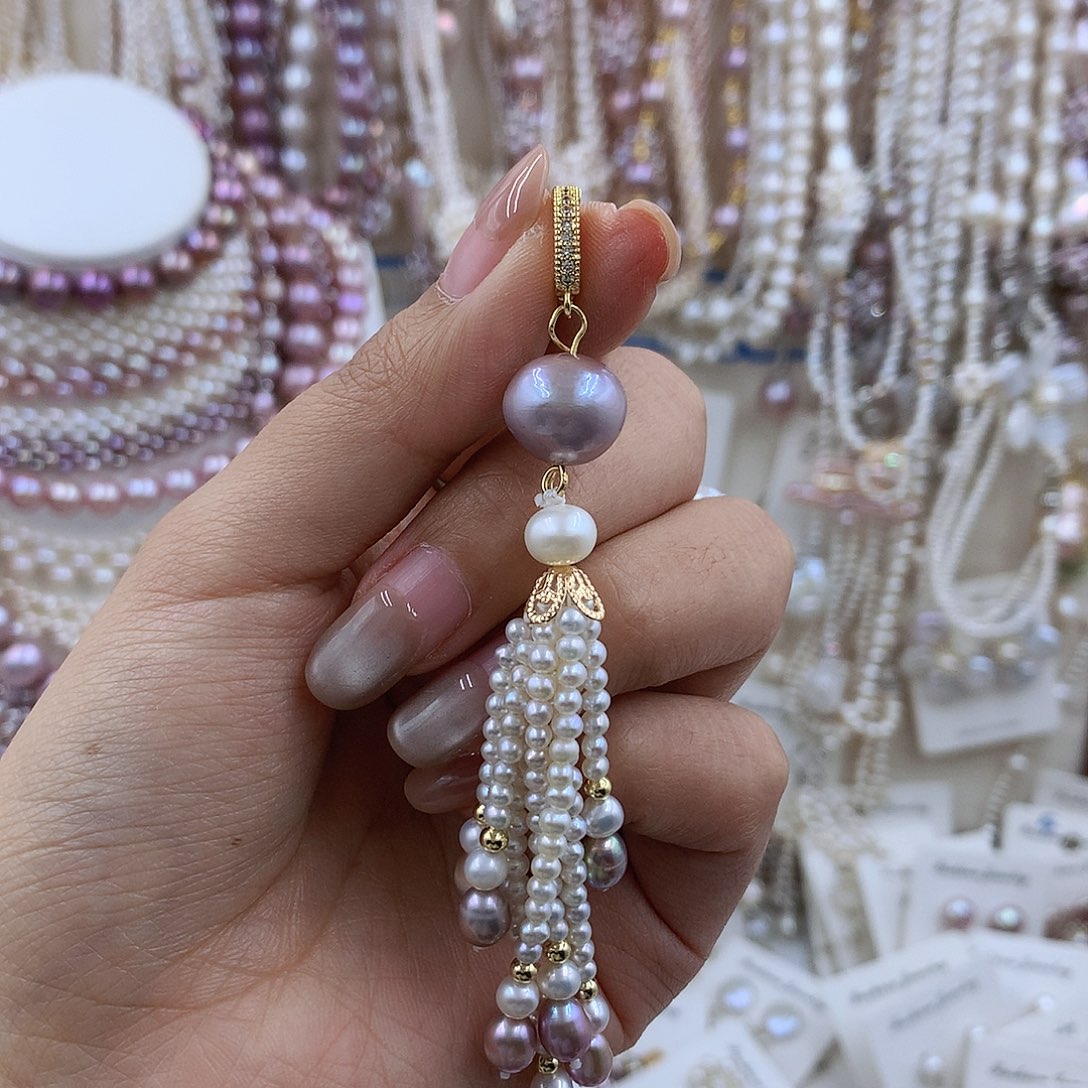 项链18K金镶嵌淡水珍珠