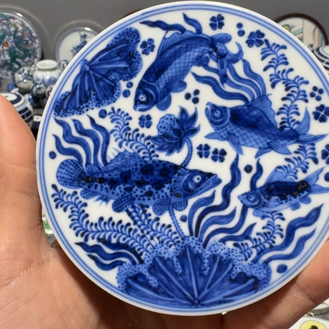 玉***人瓷片精品杯垫一个