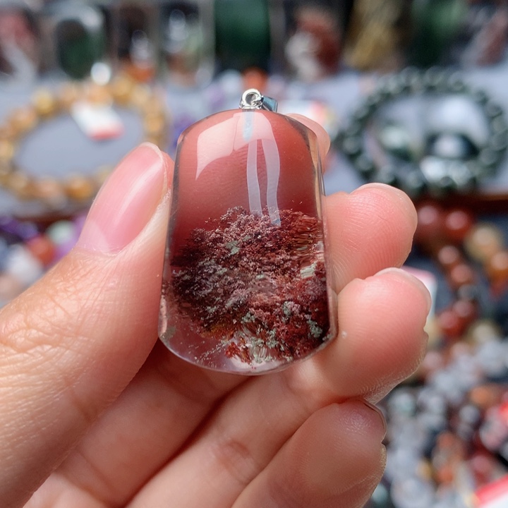 水晶吊坠(不含链)银S925镶嵌