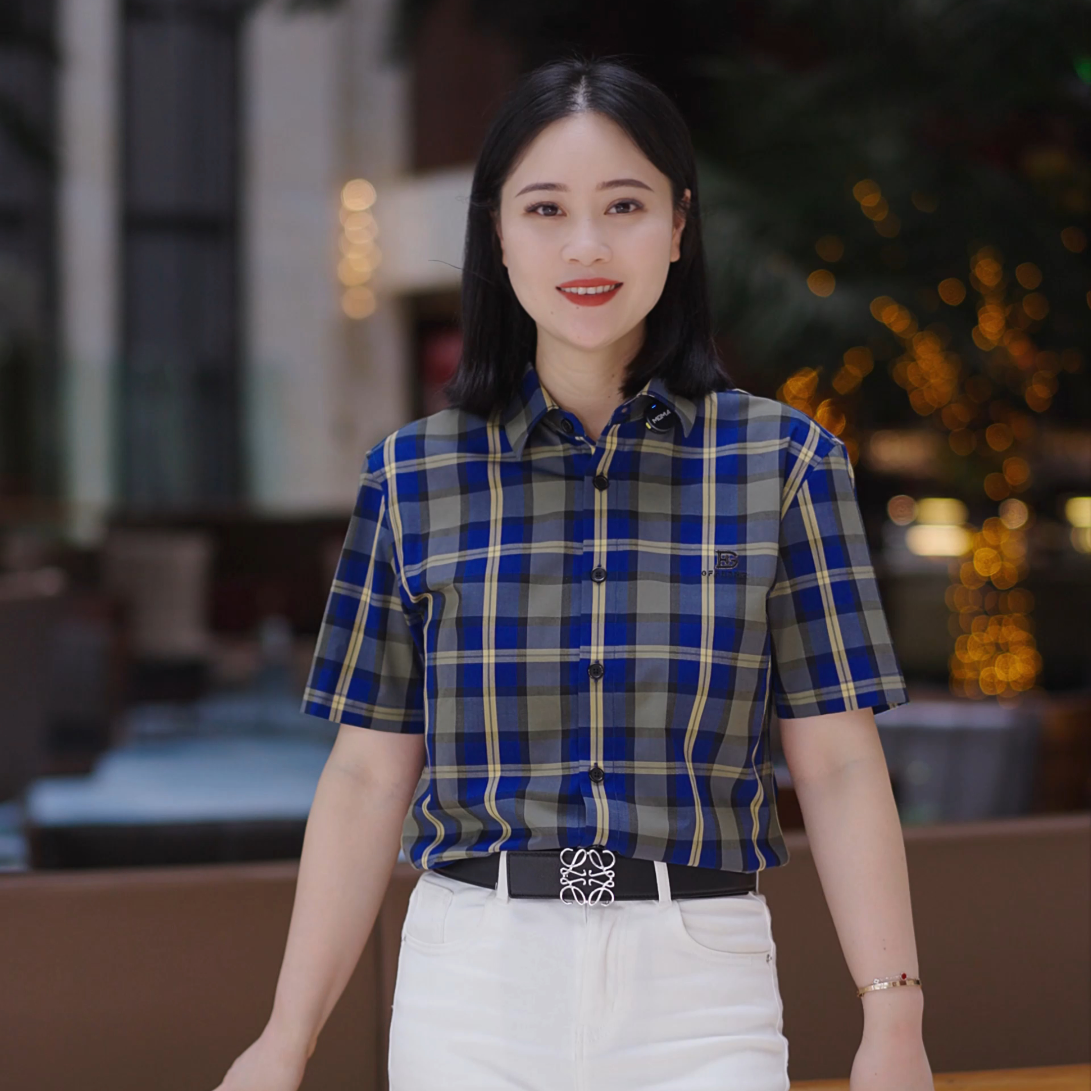 2025夏季新款男士欧货衬衣显瘦时尚百搭色织夏季休闲短袖衬衫