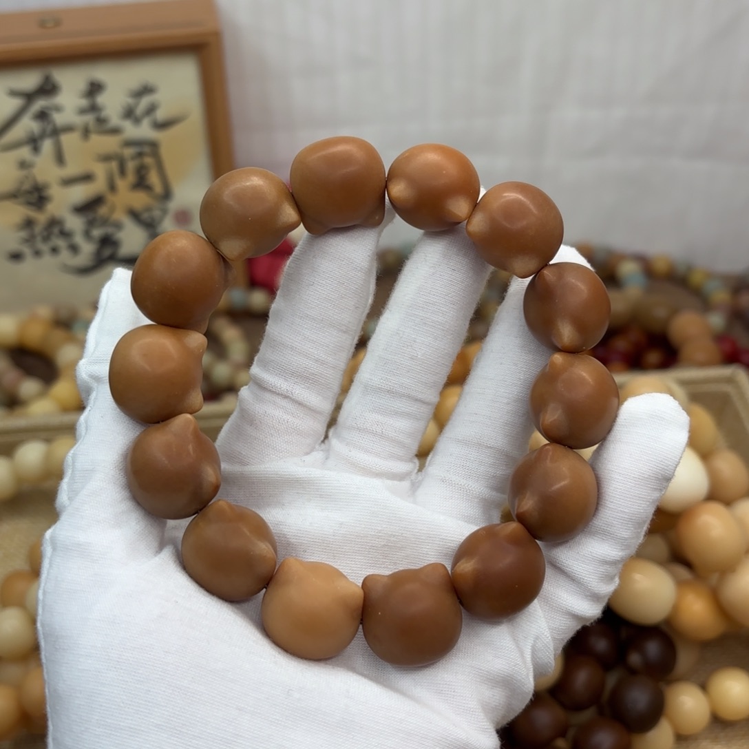 菩提根/象牙果吊坠18干磨瑕疵落地果糖油猫头022