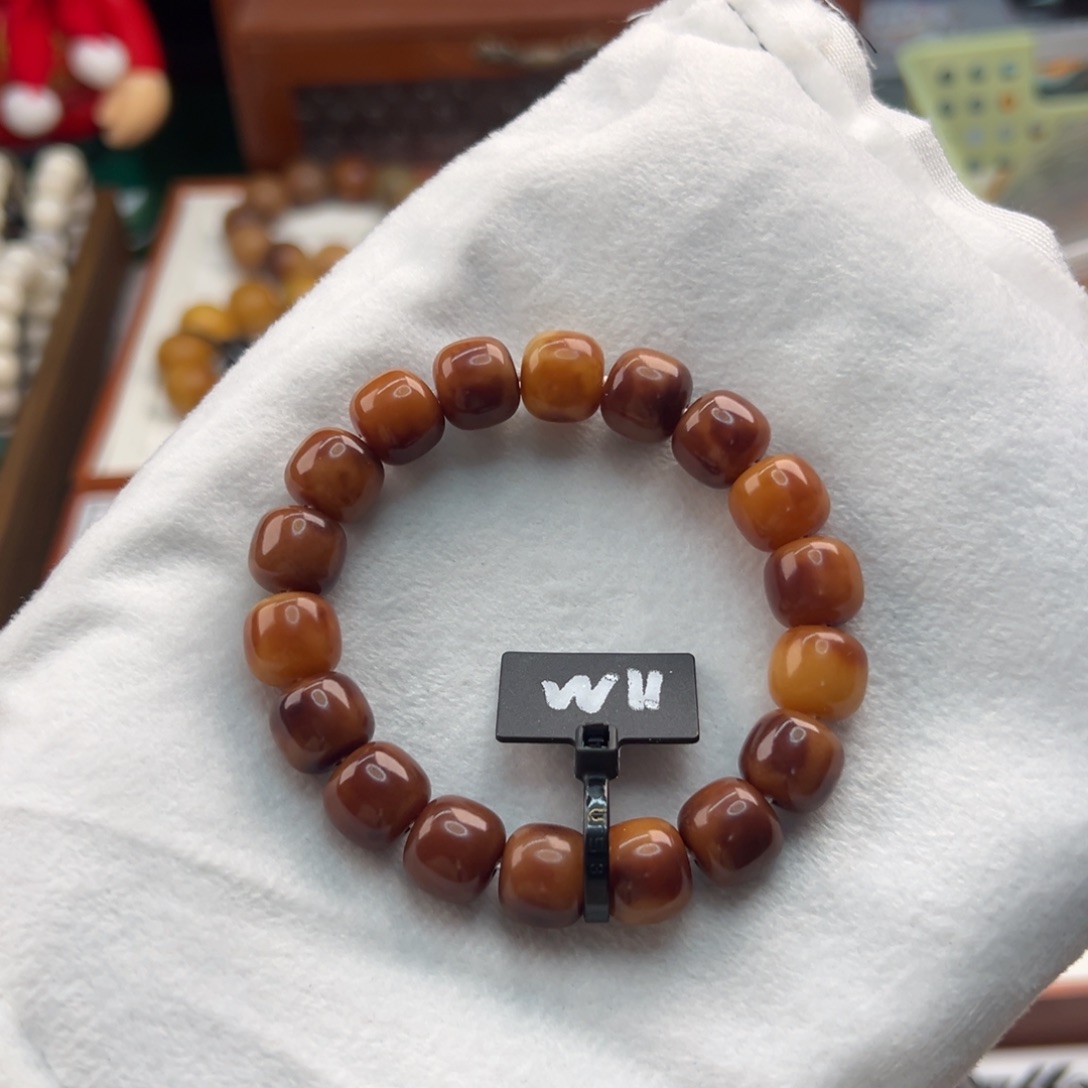 菩提根/象牙果手串卡12桶珠虎皮微瑕11