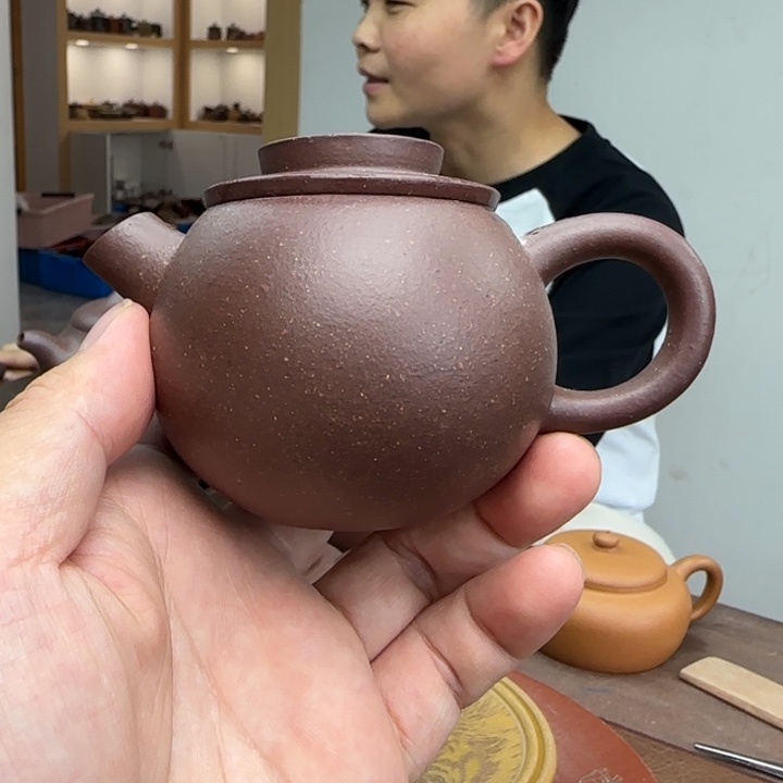 茶壶紫砂天青泥巨轮珠壶特价130CC