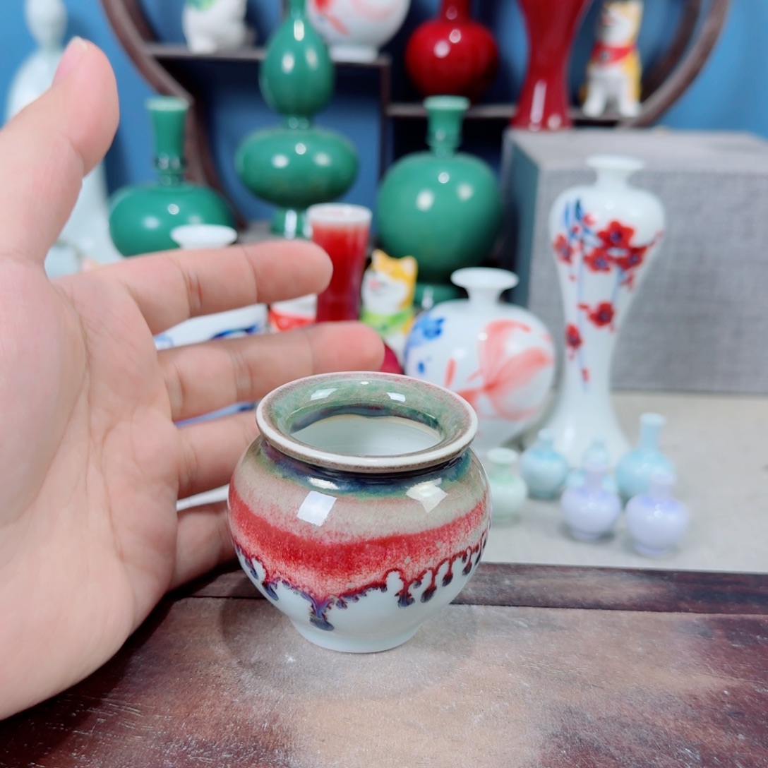 陶瓷手工小花器摆件