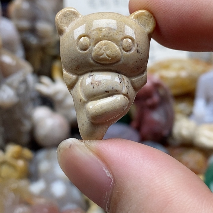 硅化珊瑚（珊瑚玉）未镶嵌颈饰小吊坠