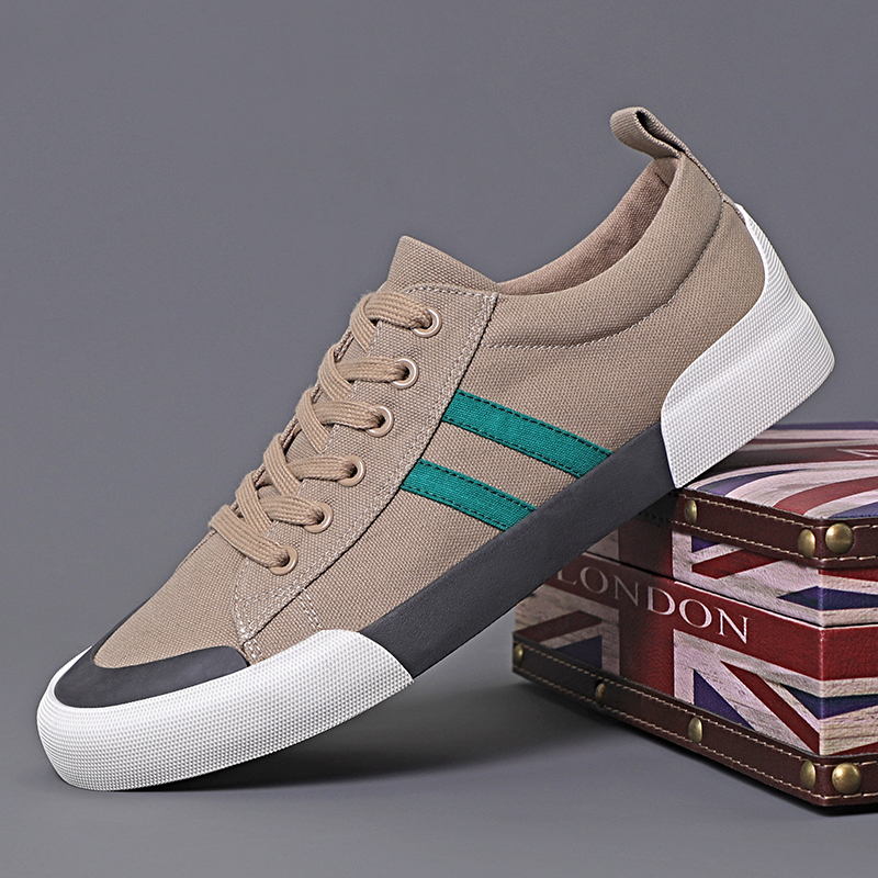 男士春季休闲透气帆布鞋防汗不臭脚舒适百搭潮鞋轻便软底男鞋#019