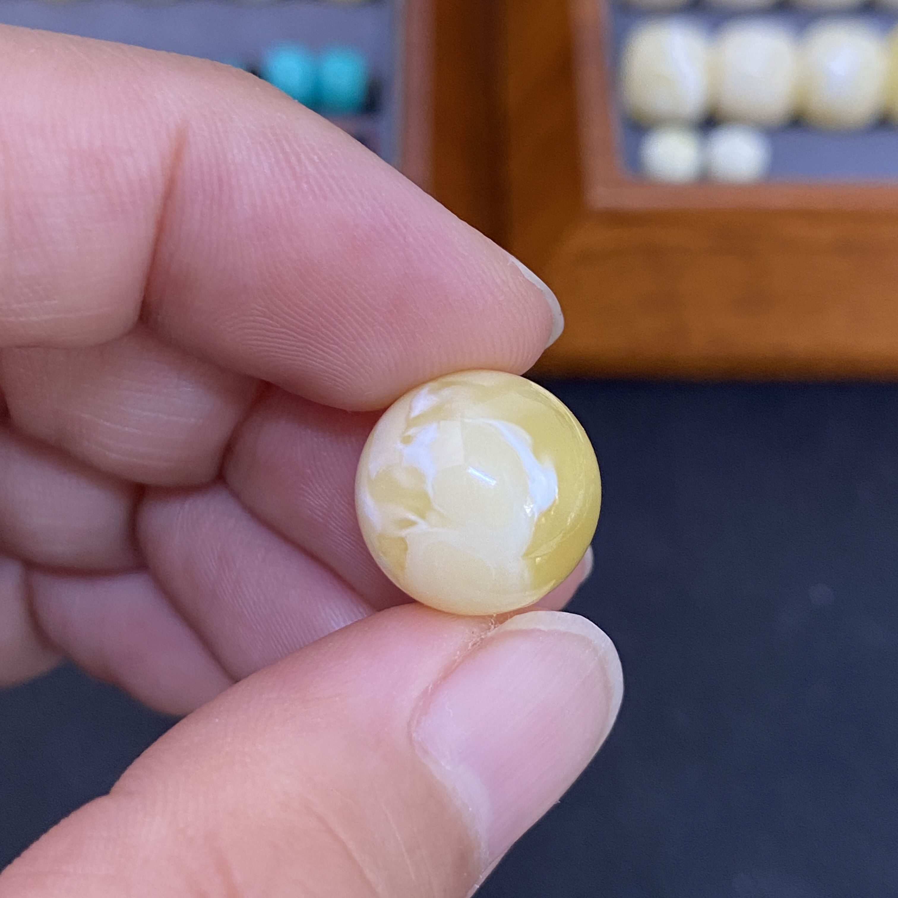 天然蜜蜡13.2mm圆珠金白妖花全品无瑕猴头星月文玩手串配饰单珠