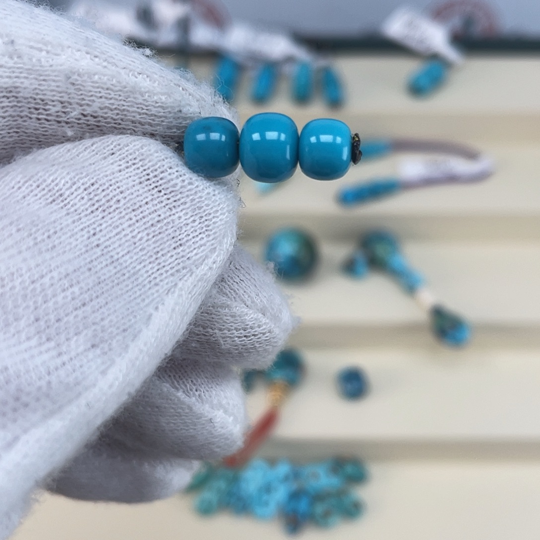 绿松石未镶嵌老型三连