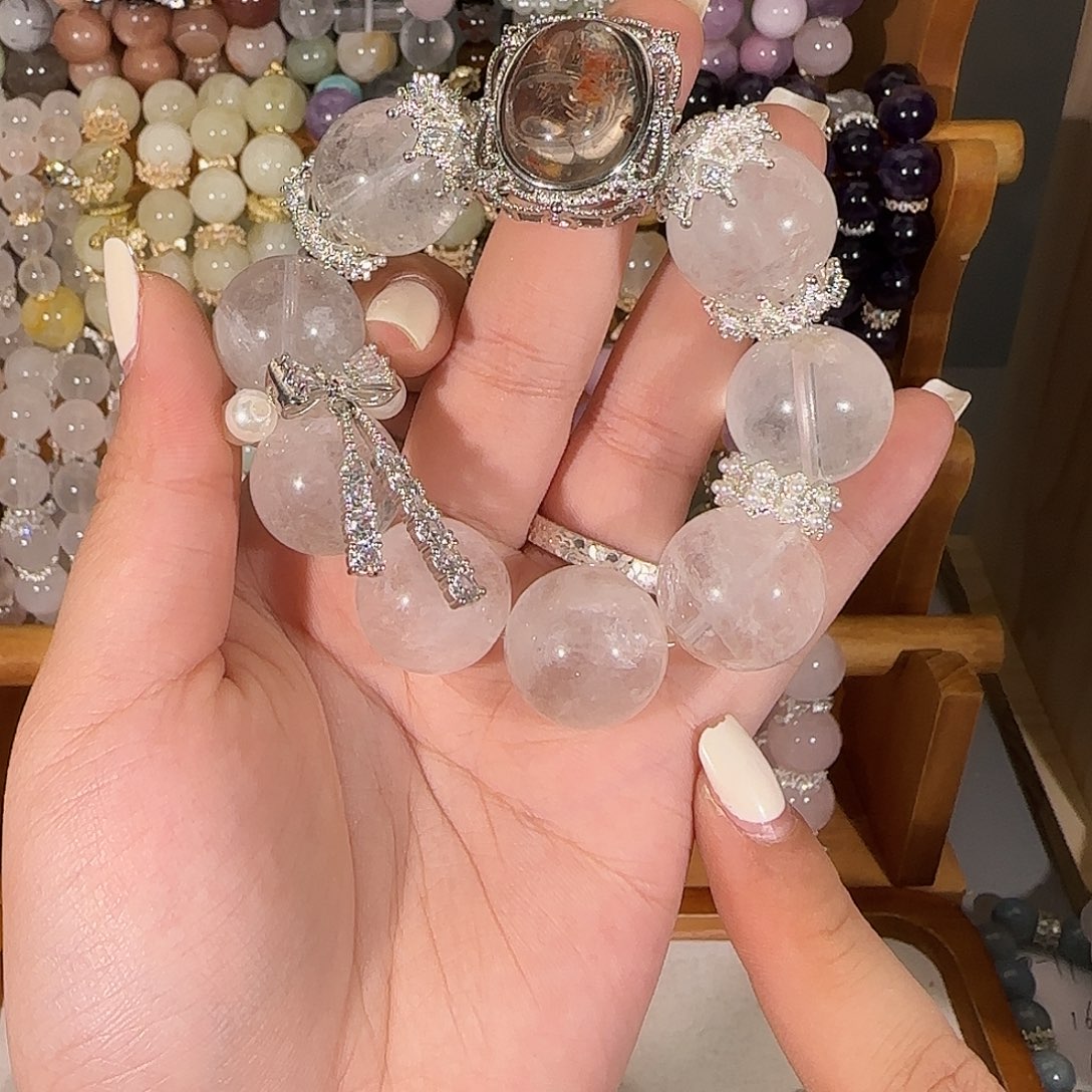 烟晶手链未镶嵌哈哈