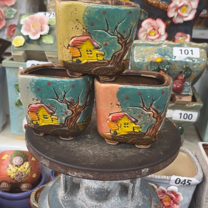 紫砂花盆粗陶材质多肉花盆