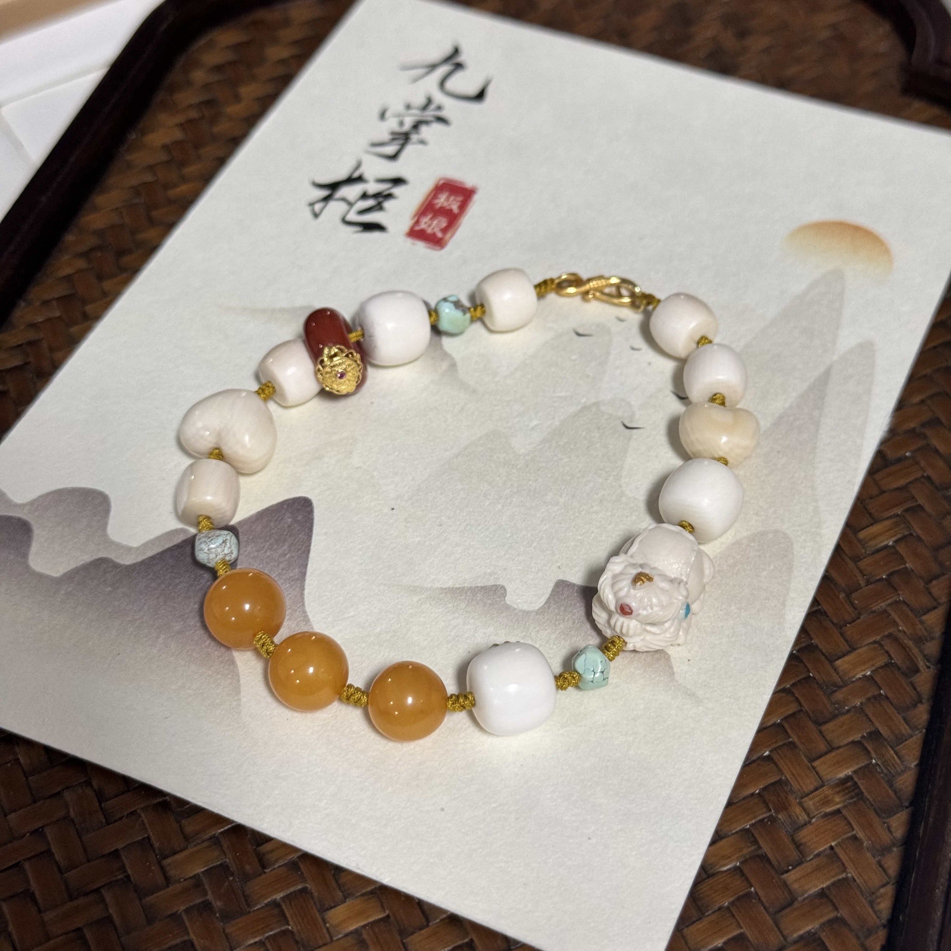 天然猛犸单圈手串简约百搭-多样性发其一