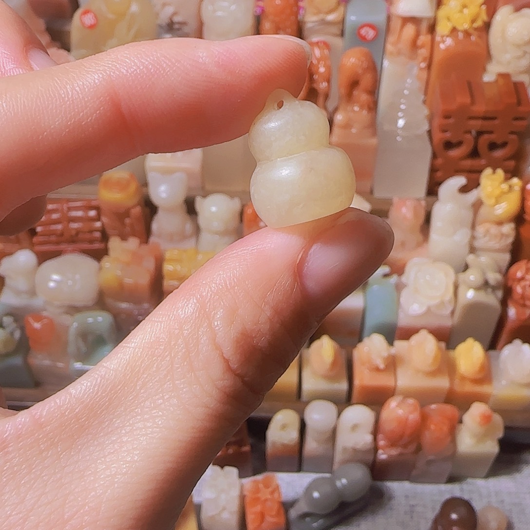 寿山石印石圆形包邮包刻