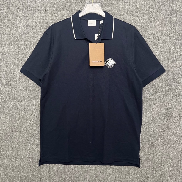 未使用 BURBERRY/博柏利 刺绣logo纯色polo衫/XL码/12638