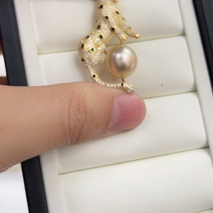 吊坠(不含链)银S925镶嵌海水珍珠