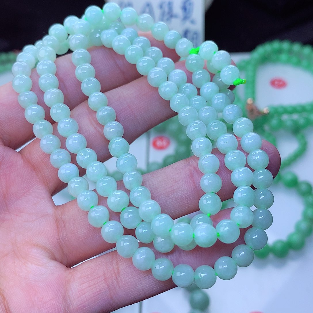 翡翠毛衣链未镶嵌