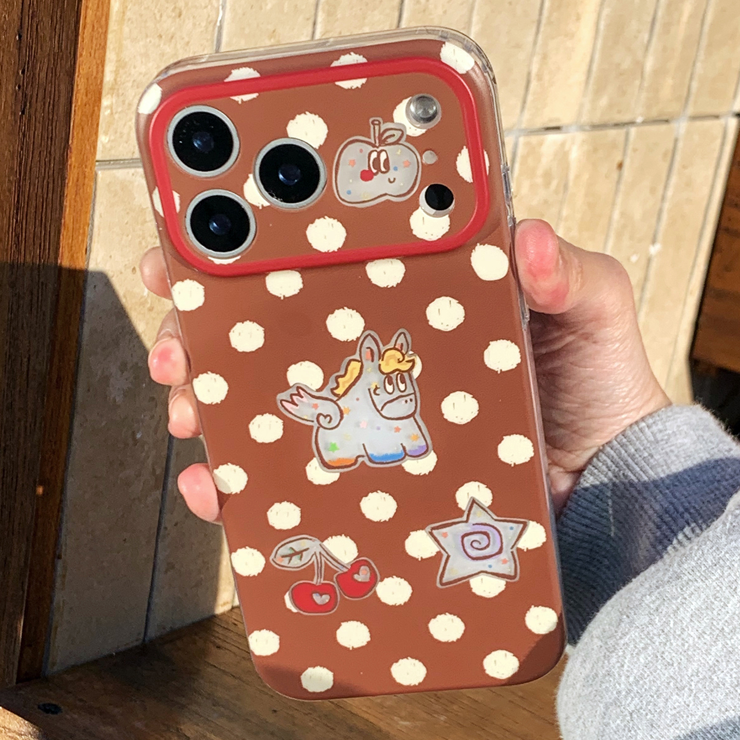 九点半双层圣诞限定姜饼镂空木马适用苹果17ProMax手机壳16/15