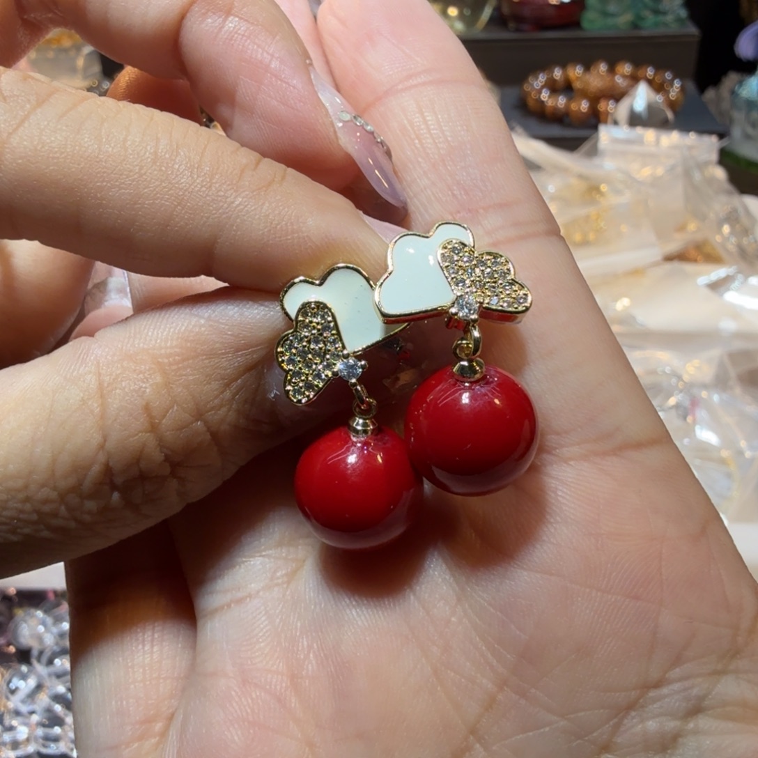 未镶嵌手链水晶耳钉