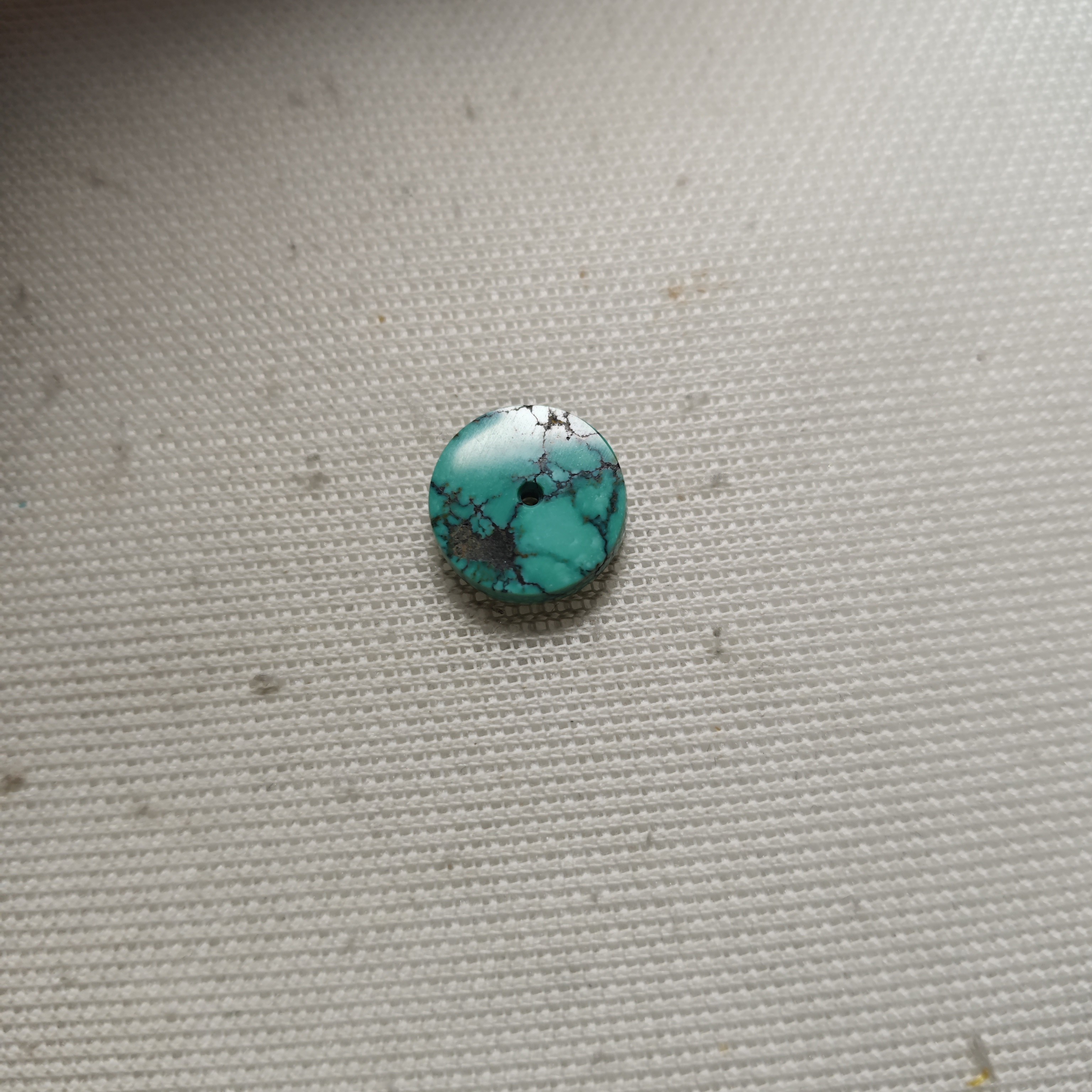 看上直接付款发货，精品绿松石高瓷网花铁线墩子（15.9×4.9mm）