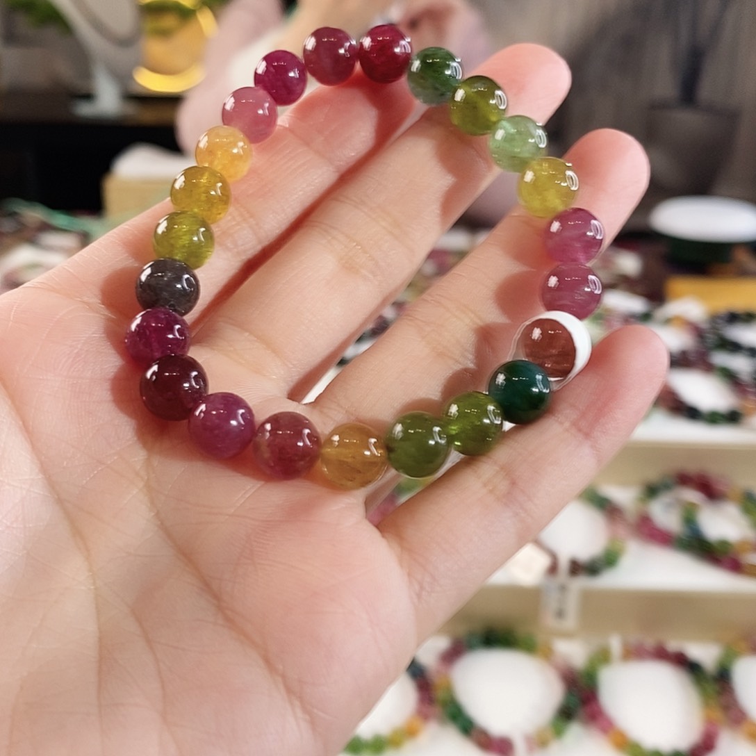 碧玺手串未镶嵌G2108单圈颜色微差