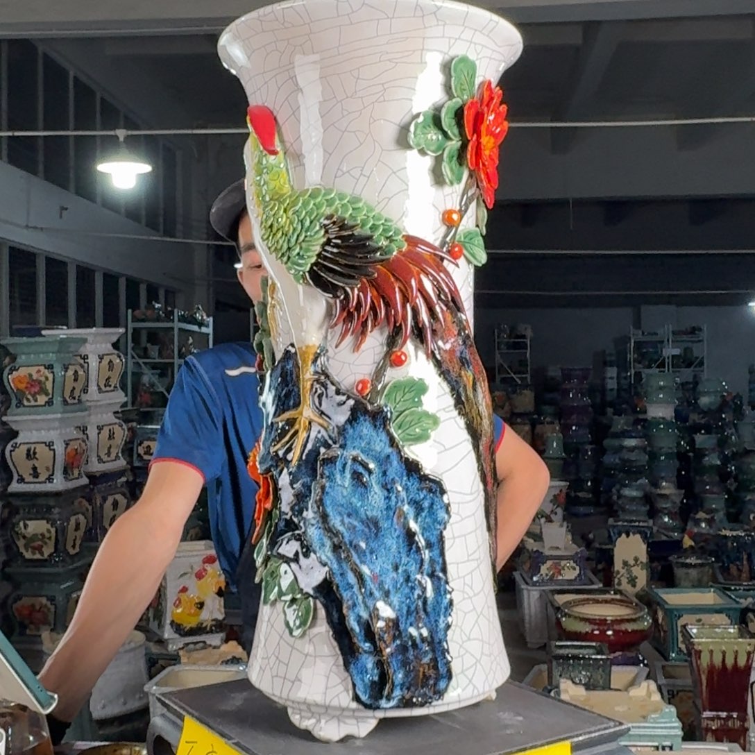 一风堂石湾花盆 宽26高59