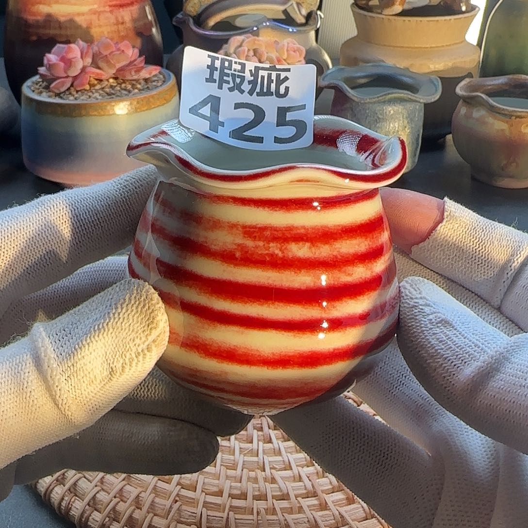 瓷片景德镇手工花盆