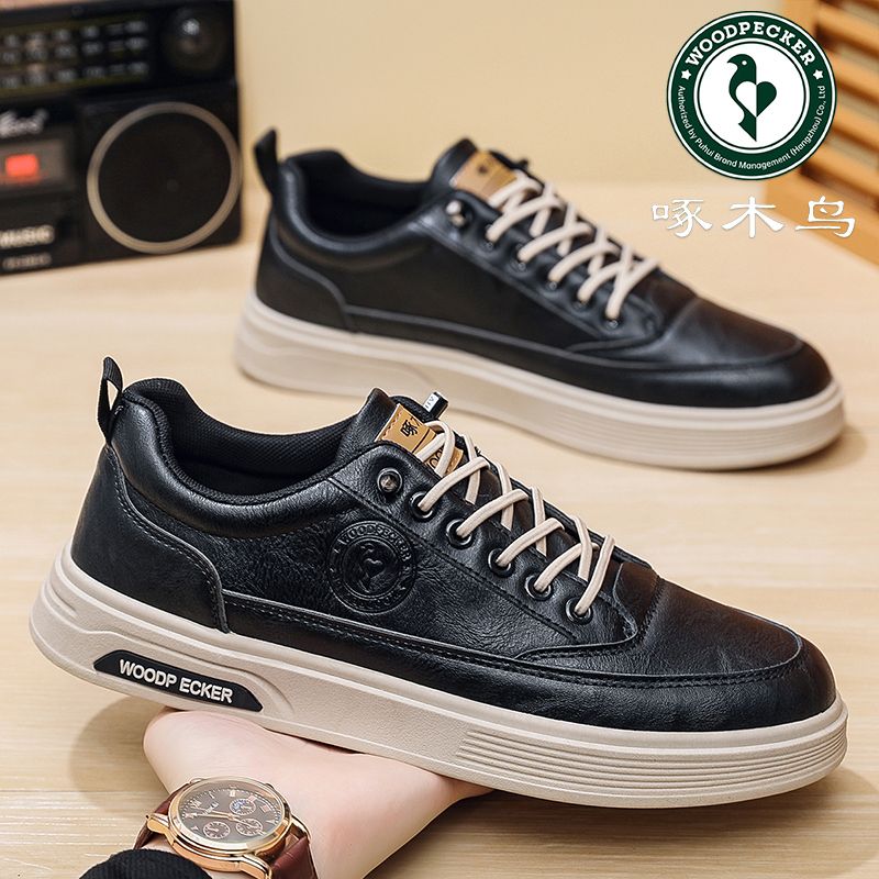 啄木鸟 男士运动休闲板鞋百搭鞋子男款秋冬加绒新款男鞋潮