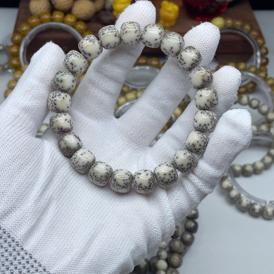 星月菩提手串快****y11×10灰冰半壁留白A19