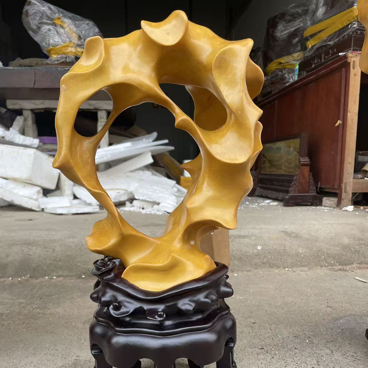 北丹石摆件太湖石玲珑石摆件中式玄关摆件