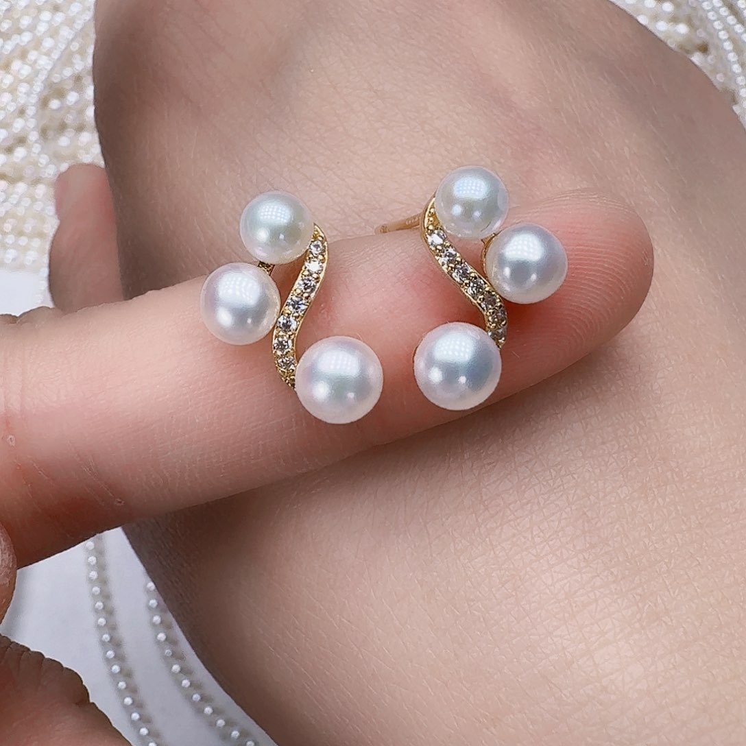 未镶嵌淡水珍珠耳饰