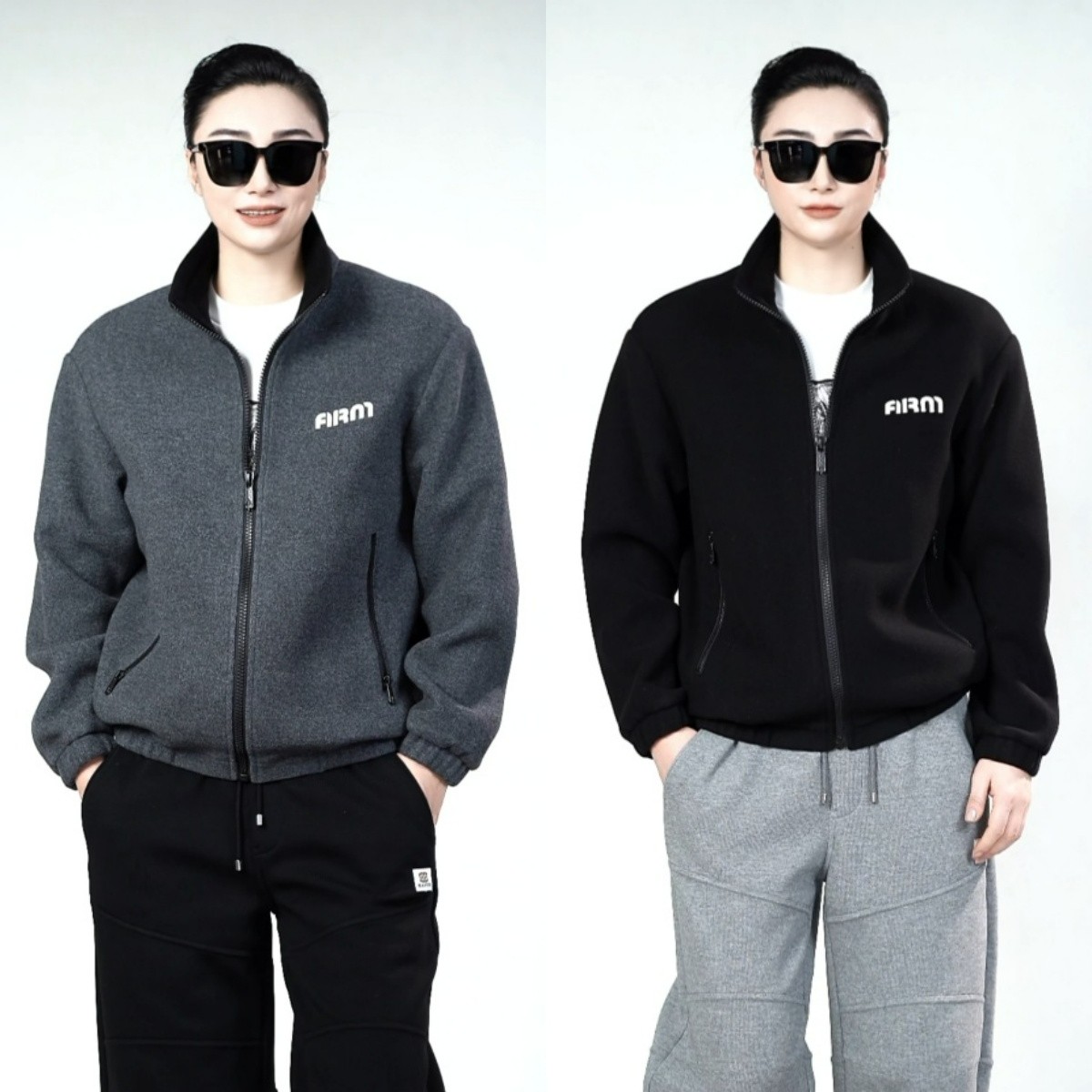 黑桃A系列男士羊毛夹克53JK037秋冬男装时尚轻奢羊毛羊绒夹克黑灰