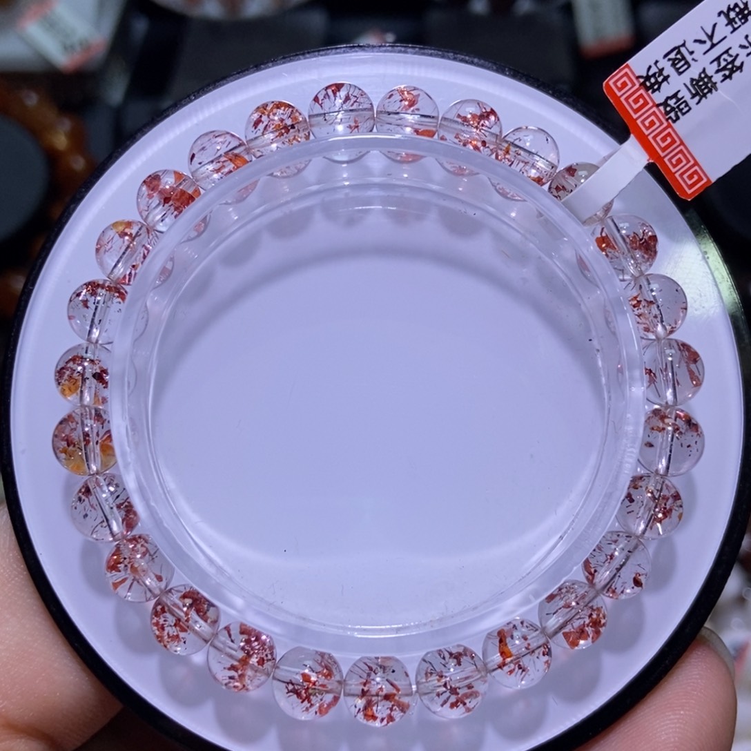 水晶手链未镶嵌金草莓彼岸花