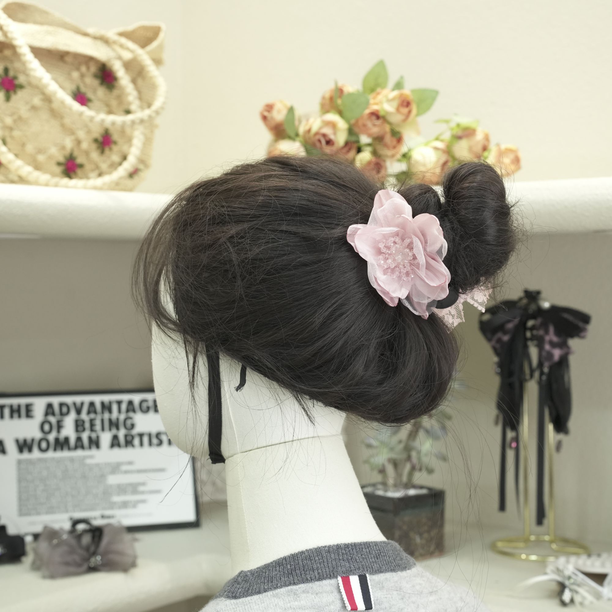 【丸子夹07】设计师款烧花蕾丝 AB面仙女款丸子夹