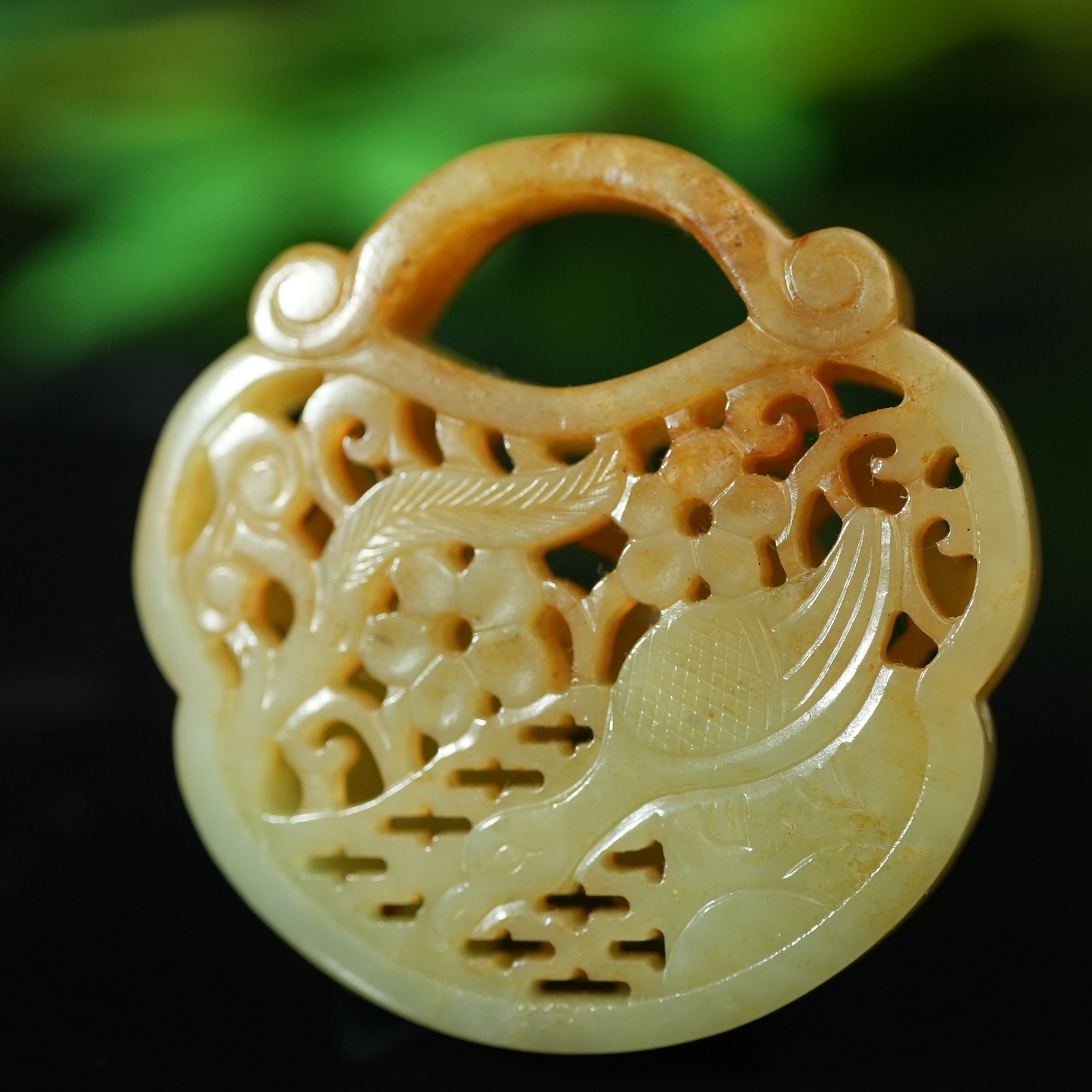 民国和田玉喜上眉梢玉佩【华豫之门】LFJ250117031