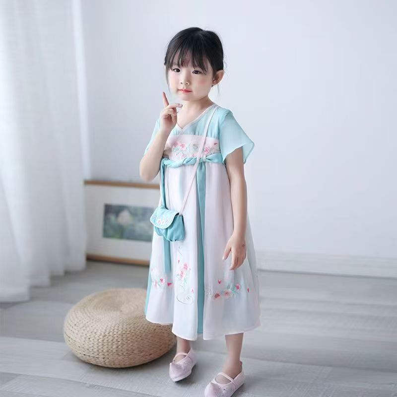 休闲风女2024年07月中国风汉服夏季洋气仙女公主裙古风