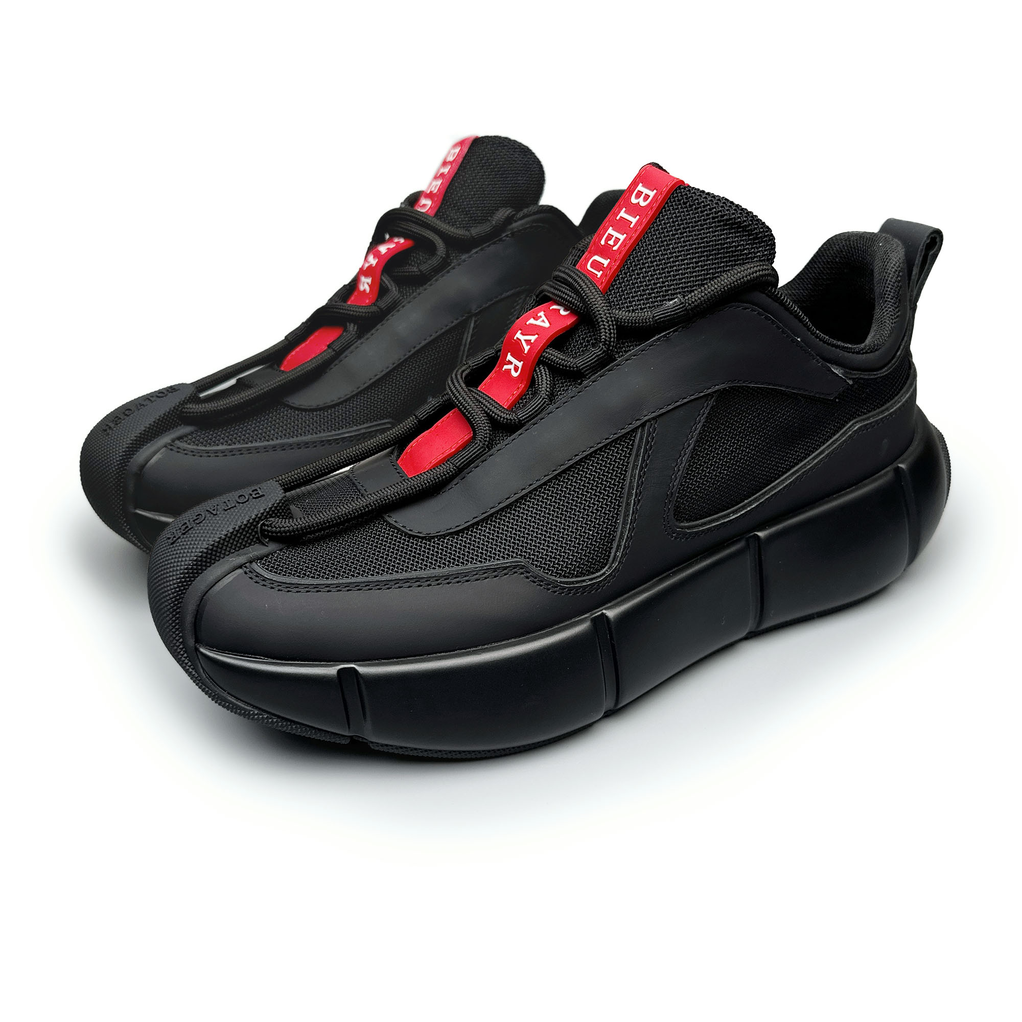 BIEUBRAYR/【增高情侣款】2025新品舒适户外透气轻便黑红时尚休闲鞋